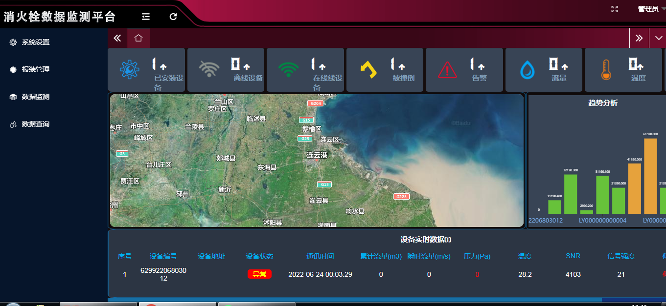 智慧消火栓后臺終端 智慧消火栓后臺終端